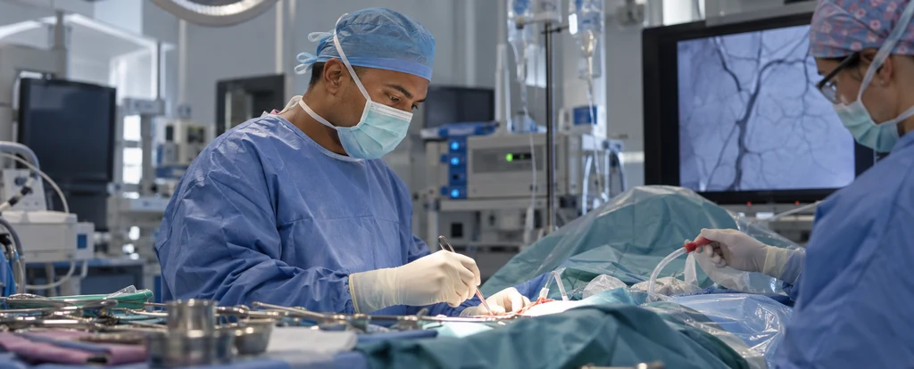 Illustration of a person working as a vascular surgeon